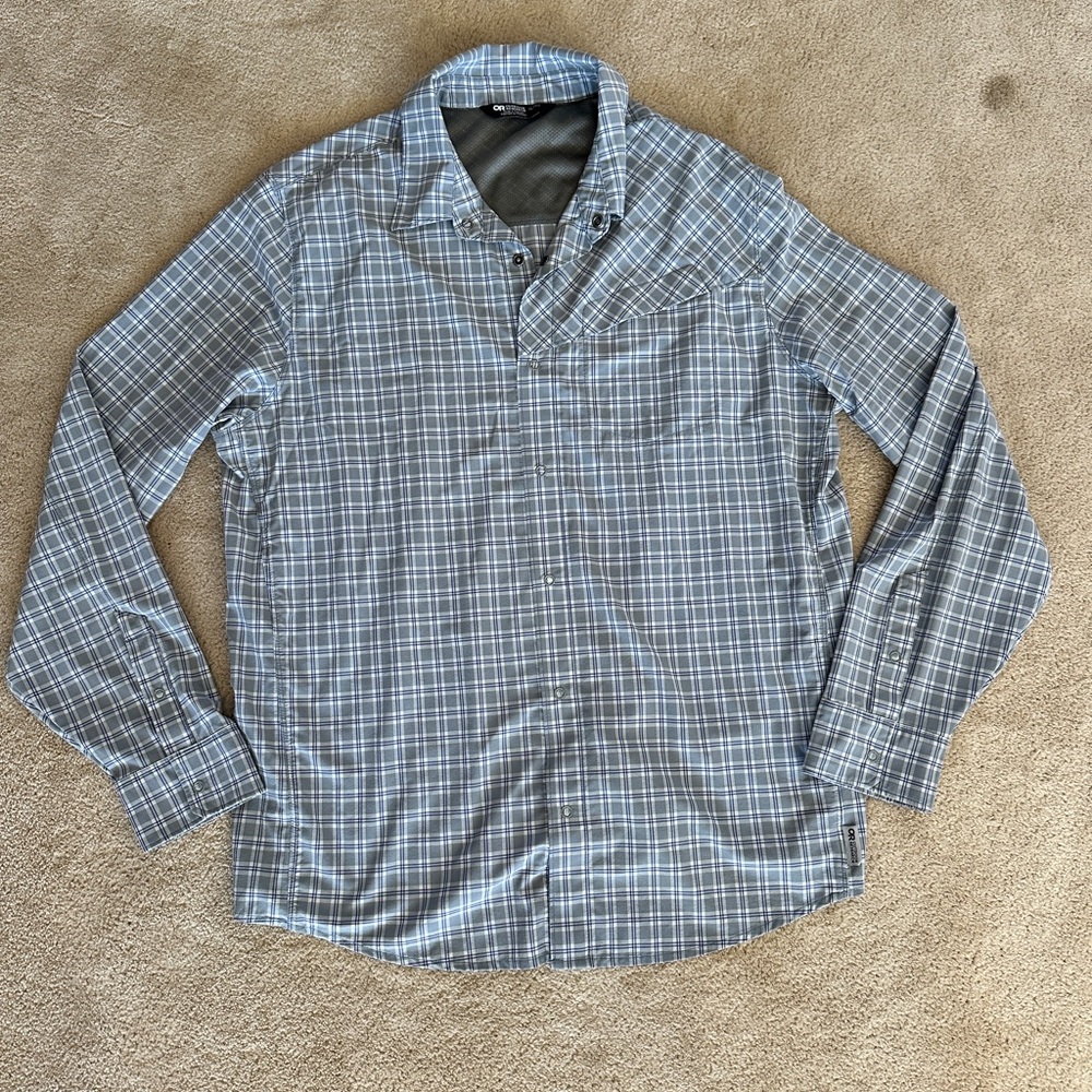 Outdoor Research Gray Checkered Casual Shirt